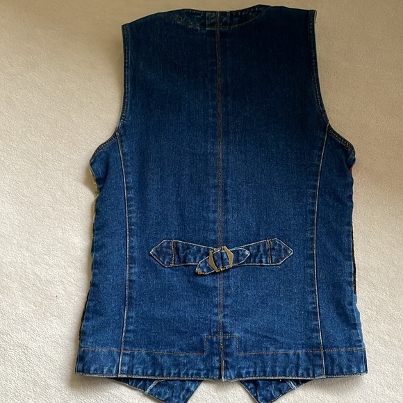 NY Line vintage patchwork jean vest size medium - Picture 8 of 14